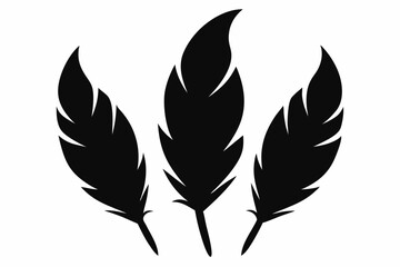 vector set of feathers