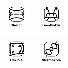 Stretch, Stretchable, Breathable, Flexible information signs