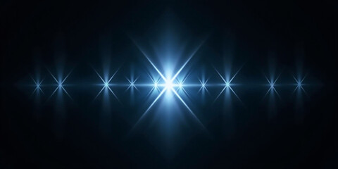 Obraz premium Stunning Blue Light Flares and Glares Background