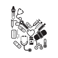 medical symbol icon set design 