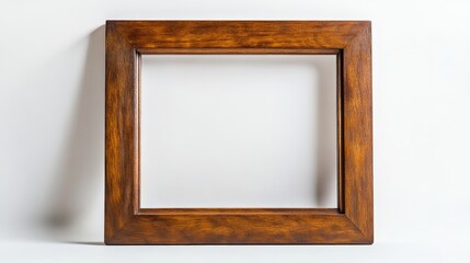 Empty wooden frame for showing off your art, photos, or prints.
