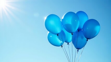 Lots of blue balls in the sky