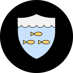 Fish tank icon single vector illustration