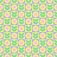 Seamless Colorful Floral Pattern Design