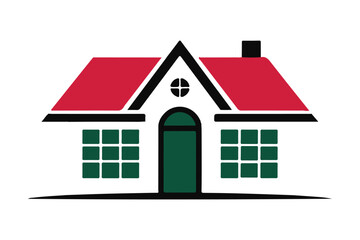 real estate house vector icon, house icon vector art illustration on white background