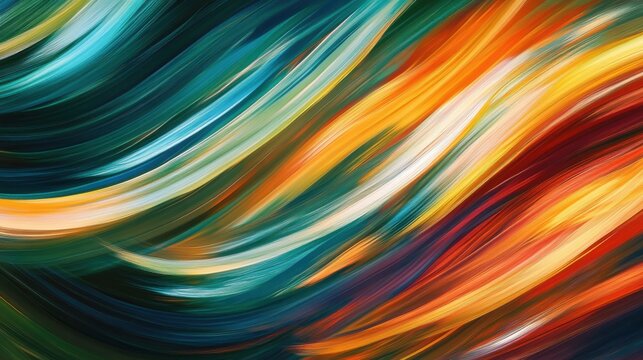 Dynamic Abstract Brushstrokes. Vibrant Multicolor Art for Creative Design, Marketing Campaigns, and Inspirational Backgrounds in Digital and Print Media