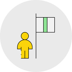 Flag icon single vector illustration