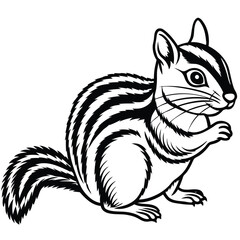 Obraz premium Adobe Illustrator ArtworEastern Chipmunk illustration white backgroundk