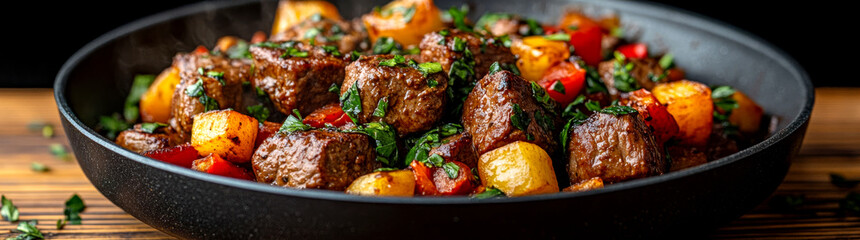 Freshly Cooked Meat Stew with Vegetables