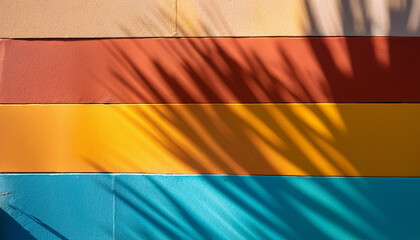 Fototapeta premium bright colors blend in an abstract display of light and shadows during sunny afternoon