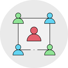 Team icon single vector illustration