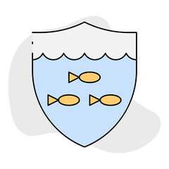 Fish tank icon single vector illustration