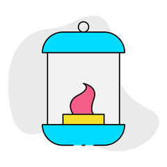 Lantern icon single vector illustration
