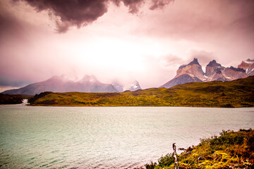 Lago Pehoe and the Cuernos del Paine, Torres del Paine National Park, Chile