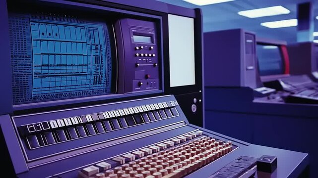 Vintage Computer Installation: A Nostalgic Look Back at Early Technological Era