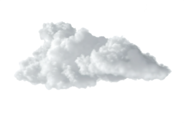 white cloud isolated on transparent background. PNG