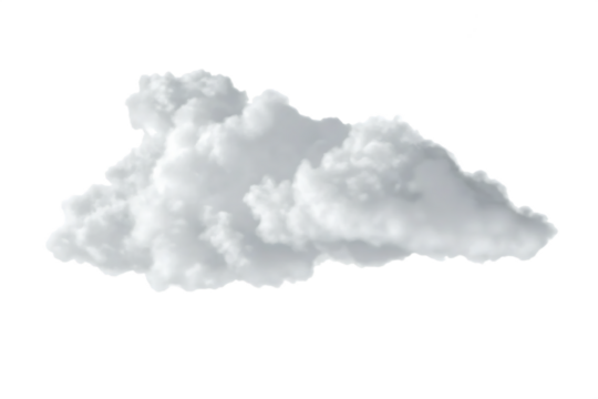 white cloud isolated on transparent background PNG