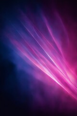 Ethereal purple and pink godrays fanning diagonally from lower left, blending into dark background with soft haze and mystical feel Generative AI