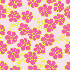 Trendy stylish Hand drawn floral pattern with paisley and indian flower motifs. damask modern style pattern , Design for fashion , fabric, textile, wallpaper , wrapping and all prints
