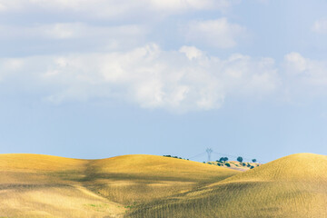 Fototapeta premium summer countryside landscape inside val d'agri, basilicata