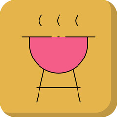 BBQ icon single vector illustration
