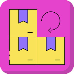 Box icon single vector illustration