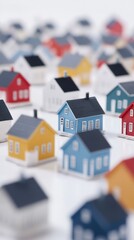 A Miniature Town:  Colorful Houses and Suburban Dreams