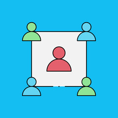 Team icon single vector illustration