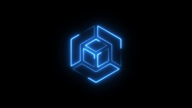 3d modeling,isometric cube with axes.BIM Technology Icon Ideal for Building Information Modeling and Architecture