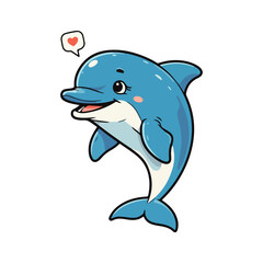 Cute Whale Swimming Cartoon Vector Icon Illustration Animal Nature Icon Isolated Flat Vector