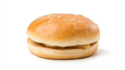 Sesame Seed Bun Burger Close-Up Studio Shot