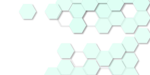 Blue hexagon on minimal simple blue watercolor vector illustration Science technology and medical concept hexagon on  background.