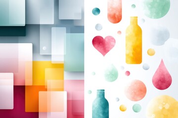 Colorful collage of contrasting emotional states displaying negatives on one side and positives on another