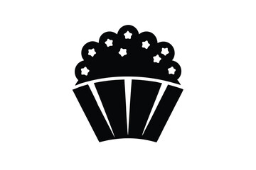 Popcorn Kernels Bowl Logo Design Snack Icon, Food Branding Vector

