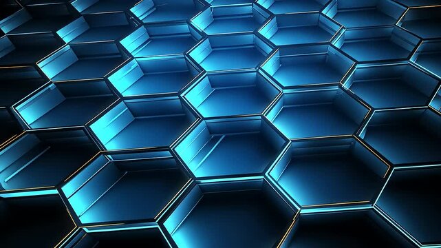 blue hexagon background