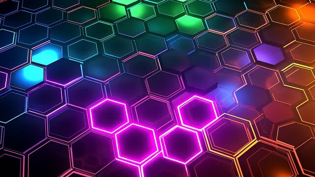 abstract background with hexagons