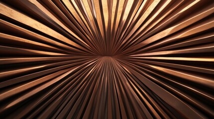 Obraz premium 3D render of brown lines radiating upward, creating dynamic light effect that evokes sense of movement and energy. Perfect for backgrounds or abstract designs