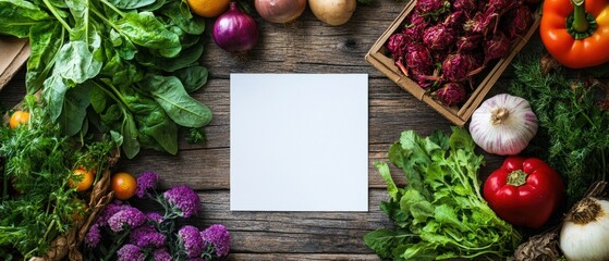 Fresh Organic Vegetables Harvest, Healthy Food Mockup