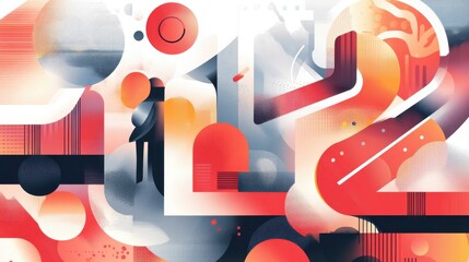 Obraz premium Strategic business planning abstract concept vector illustration set. Business mission, vision statement, competitive intelligence, goals and philosophy, brand success, loyalty abstract metaphor. ill