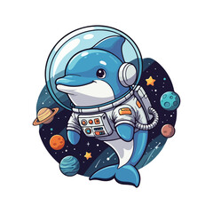 Cute Whale Swimming Cartoon Vector Icon Illustration Animal Nature Icon Isolated Flat Vector