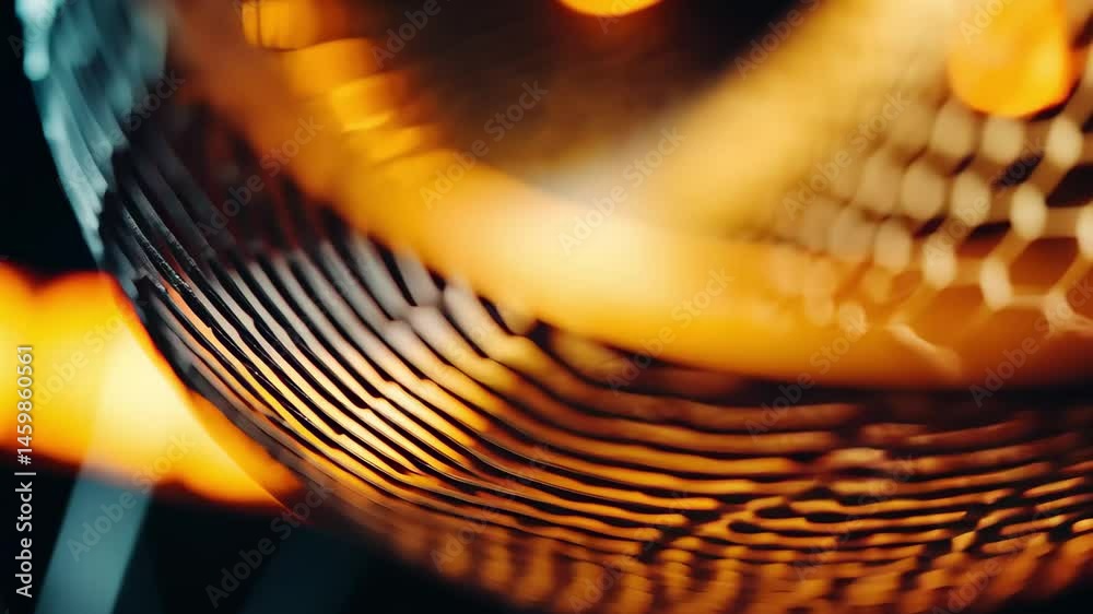 Poster Motion blurred futuristic curve creates a vibrant wavy gradient with shimmering light effects, Futuristic motion blurred curve wavy gradient video Abstract simple light effect texture