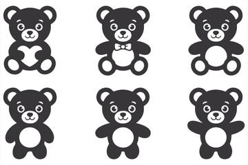 Playful Teddy Bears with Balloons: Perfect for Children’s Birthday Themes