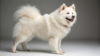 Canadian Eskimo Dog on studio background