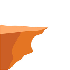 Canyon Hill Cliff Nature Landscape. Vector illustration 