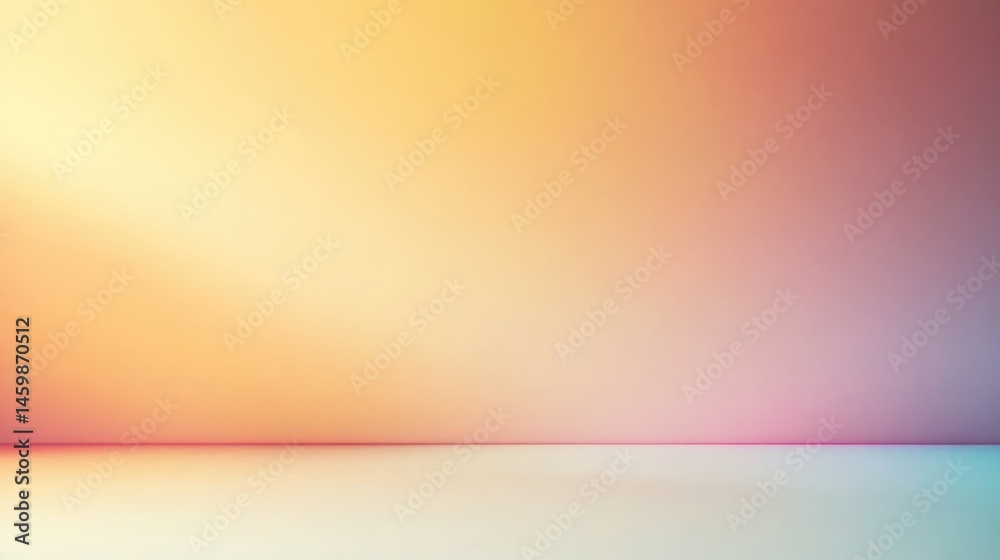 Leinwandbilder abstract gradient background with soft lighting and pastel color transitions in the room with floor