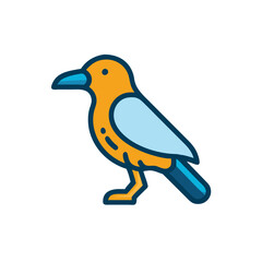 blue bird on a white background