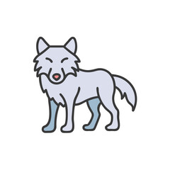 vector illustration of wolf