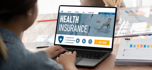Health insurance web site brisk registration system for easy form filling