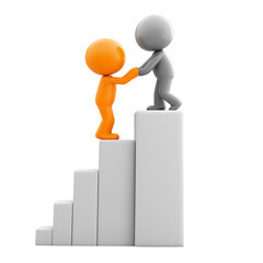 Helping hand on the path to success PNG on a transparent background 