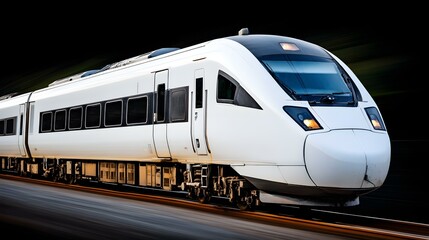 Fototapeta premium train speeding through a glowing tunnel